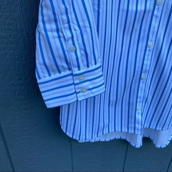 Buki Button Down Striped 3/4 Sleeve Blouse M NWT - Picture 6 of 15